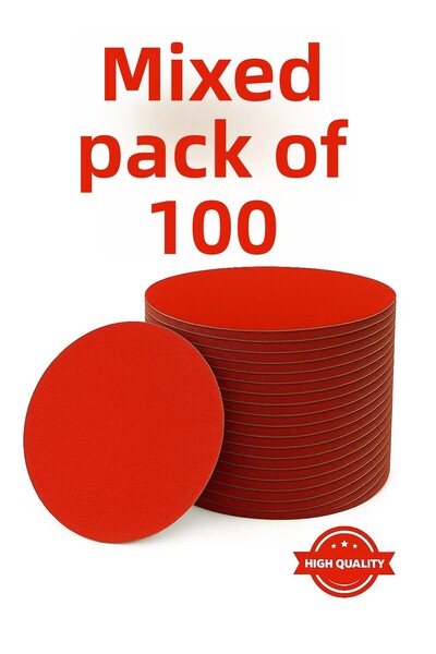 irişka مجموعة أدوات الصنفرة اللاصقة، مجموعة أدوات الصنفرة اليدوية، عبوة من 100 قطعة، مقاس 115