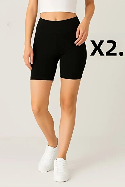 BENDEHEPSİ Pachet de 2 jambiere de volei pentru fete, scurte, din bumbac, pen...