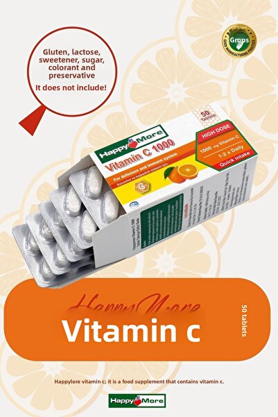 happy more Supplemental Food with Vitamin C 50 Tablets