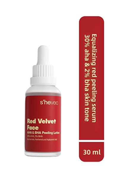 s'hevec Aha 30% & Bha 2% - Red Peeling Serum, Skin Tone Equalizer Purifying, ...
