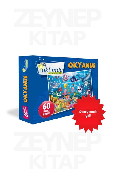 AKLIMDA ZEKA OYUNLARI Ocean 60 piece puzzle (storybook gift)