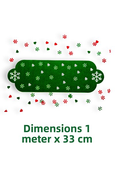 Karter İnovasyon Runner Suitable for the Christmas Spirit, Christmas Themed Runner, Table Decorations Gift