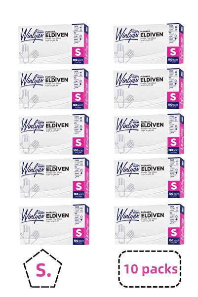 Reflex Winlyex Powder-Free Transparent Gloves Size S 10 Boxes