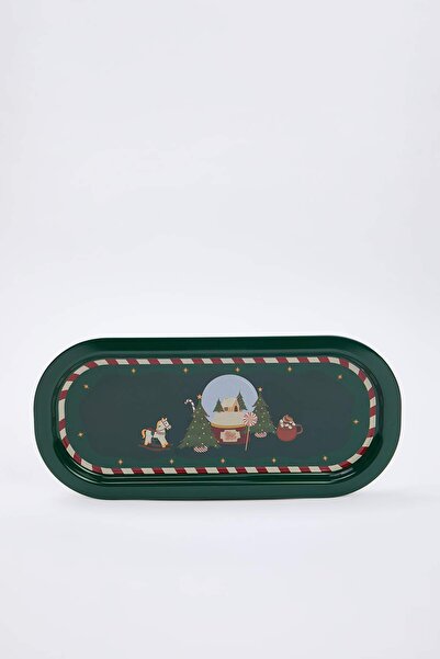 TRENDYOLMİLLA HOME Christmas Themed Metal Tray 16X35Cm Tphaw26Tps00003