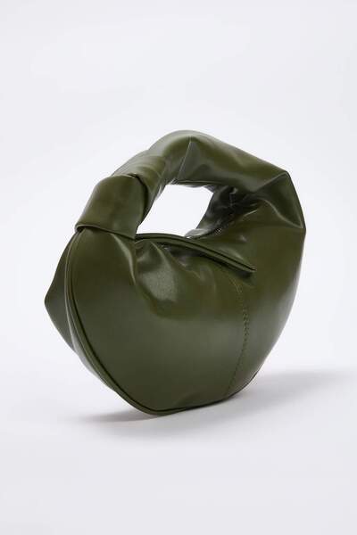 TRENDYOL SHOES Dunkelkhaki Mini-Oval-Umhängetasche für Damen TAKSS25OC00068