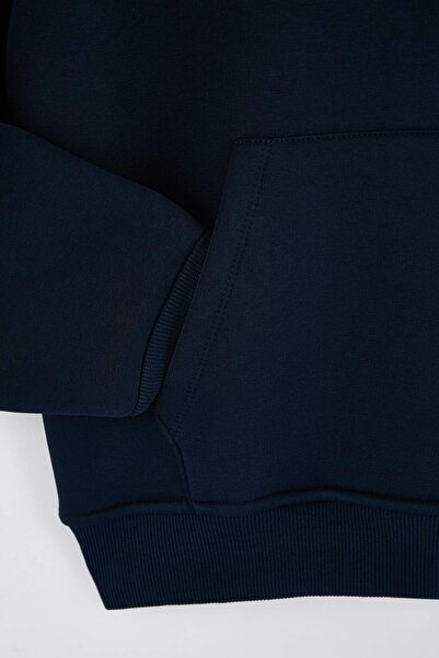 Trendyol Collection Navy Blue Oversize/ Wide Cut Applique Embroidered Sweatshirt Tmnaw26Sw00056