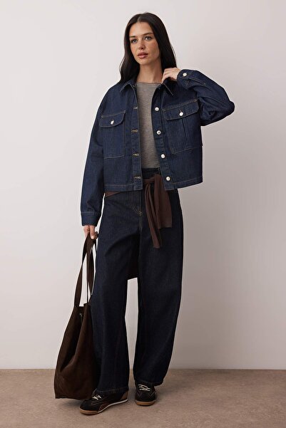 Trendyol Collection Dark Blue Jacket Twoaw26Ce00038