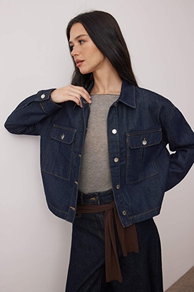 Trendyol Collection Dark Blue Jacket Twoaw26Ce00038