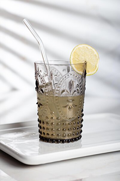 EWs Acrylic Smoked Single Short Glass & Water Soft Drink Coffee Side Glass 400 ml (Not Glass)