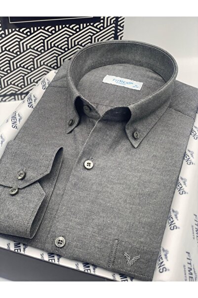 Fitmens Classic Long Sleeve Cotton Collared Buttoned Gift Boxed Easy-Iron Men's Shirt Fs-003897 - Antra