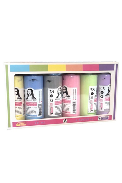 Südor Monalisa Chalky Akrilik Boya 6x70 Ml Şişe Pastel Renkler / Sd1006C