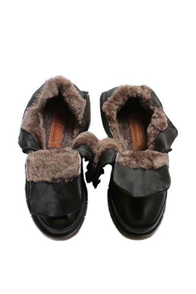 FAST STEP Hakiki Deri Kürklü Erkek Spor Bot 717KMA10335-2