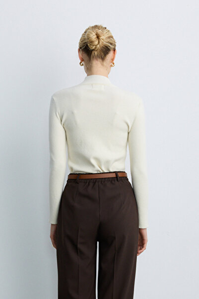 BE BLUE ECRU FISHER KNIT SWEATER