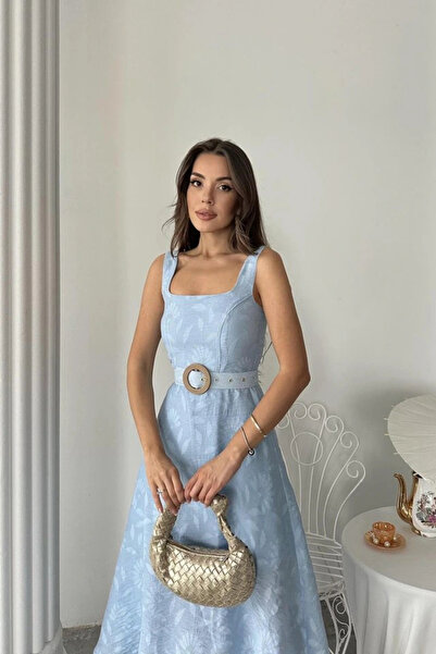 NORA Boutique Rochie lungă cu cupă albastră