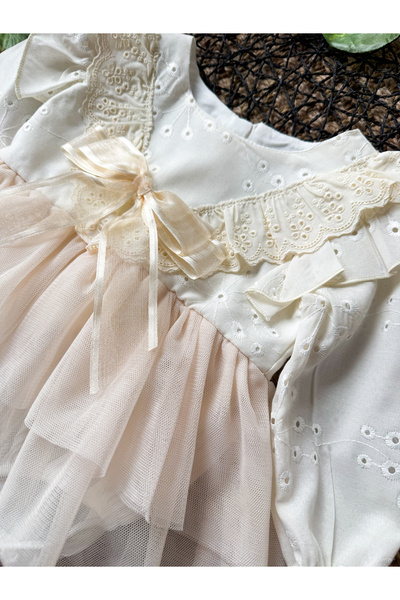 aysskids white soft tutu bodysuit baby girl princess wedding dress romper suit