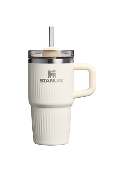 Stanley Quencher ®   H2.0 Fluted Tumbler Thermos Cup with Straw Cream