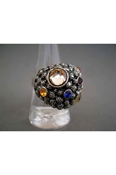 FashionBijoux Fantasy jewelry ring with round crystals