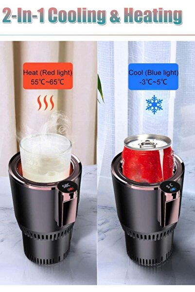 Denx Auto Cooling and Heating Cup Holder for Car 12V Portable Electric Drink Warmer, DX4601