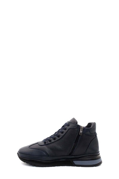 FAST STEP Ανδρικά αθλητικά μποτάκια - Γνήσιο δέρμα και γούνα με λεπτομέρειες 722KMA306