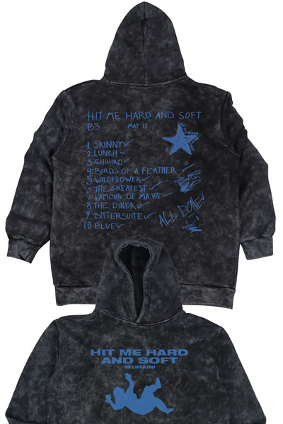 Fuddy Moda Hanorac oversize unisex cu glugă cu model Billie Eilish Album