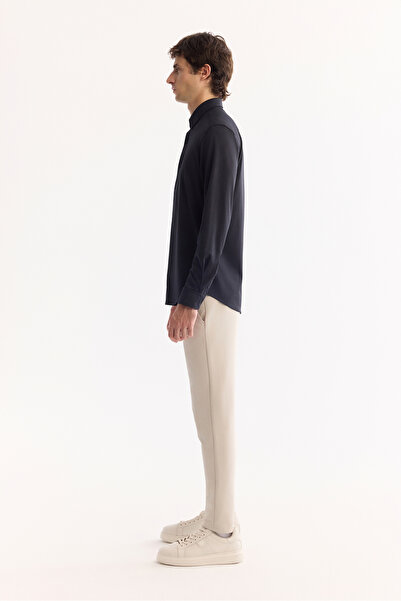 Avva Men's Black Classic Collar Quick Dry Non-Iron Slim Fit Shirt A52Y2122