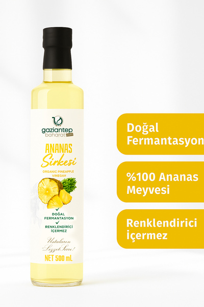 Gaziantep Baharat Ananas Sirkesi 500 ml (Doğal Fermantasyon)