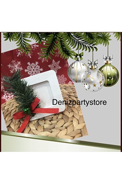 Deniz Party Store НОВОРІЧНИЙ ПОДАРУНОК ДЕРЕВ'ЯНА БІЛА РАМКА 4 ШТУКИ