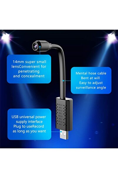 Generic Waves-Digital Small WiFi USB IP Nanny Camera with Night Vision, AI Motion & Cloud Live Feed