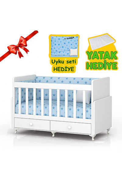 Bygolden Wsmall Sallanır Anne Yanı Bebek Beşiği Yatak Gri Uyku Seti Hediyeli
