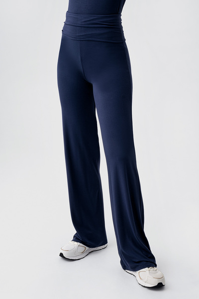 Artış Straight Leg Foldable Waist Jersey Stretchy Viscose Maternity Pants