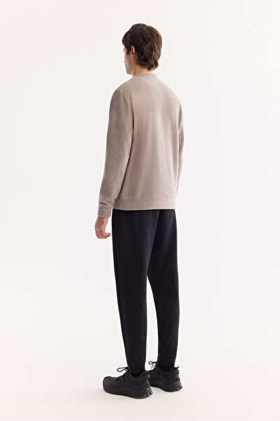 Avva Ανδρικό φούτερ με λαιμόκοψη σε γκρι χρώμα Soft Touch με τύπωμα Fleece Regular Fit A52Y1269