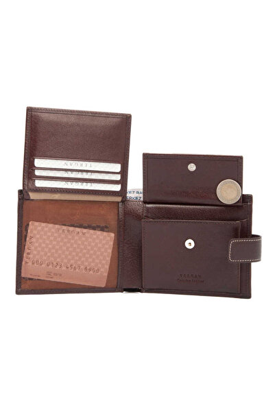 Tergan Ανδρικό πορτοφόλι από γνήσιο δέρμα Tan - S1CE00001557-A99