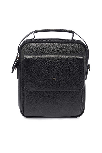 Tergan Siyah Hakiki Deri Erkek Çapraz Askılı Çanta - S1AC00021399-A6F