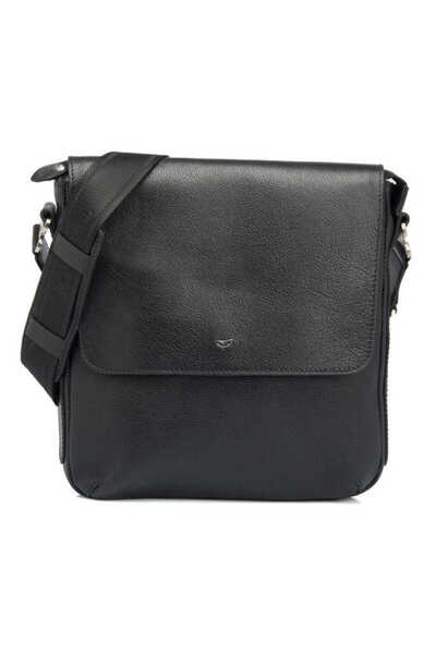 Tergan Siyah Hakiki Deri Erkek Çapraz Askılı Çanta - S1AC00021326-C3J