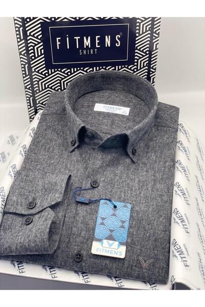 Fitmens Classic Long Sleeve Winter Lumberjack 100% Cotton Filafil Collar Buttoned Cotton Men's Shirt with Gift Box Fs