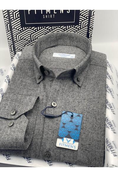 Fitmens Classic Long Sleeve Winter Herringbone Lumberjack Collar Buttoned Cotton Gift Boxed Men's Shirt Fs-001991 -