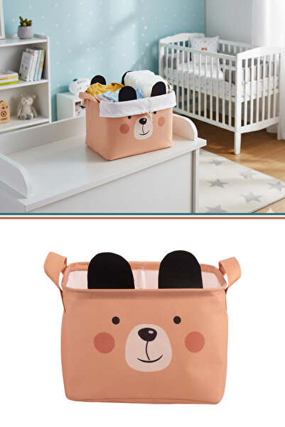Flora Ayıcık Desenli Kulplu Dikdörtgen Bebek Çocuk Odası Düzenleyici Organize...