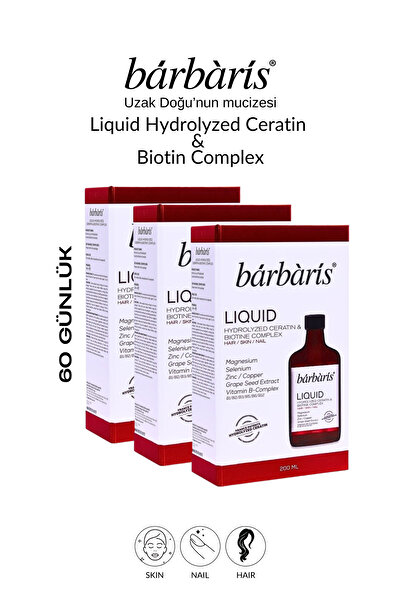 Barbaris Keratin and Biotine Complex - 200 Ml*3 Pack