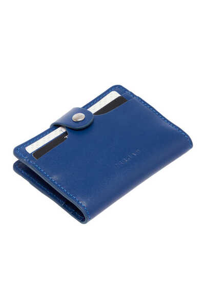 Tergan Синій шкіряний унісекс-гаманець для кредитних карток - S1KK00001653-J1F
