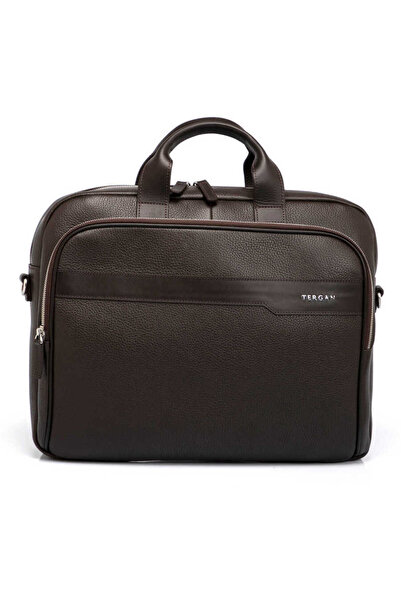 Tergan Kahve Hakiki Deri Erkek Evrak Çantası - S1EV00021411-W14