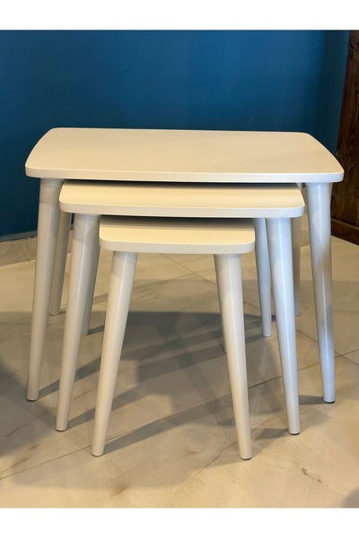 EMİR HOME DESİNG Emir Home Dizayn Dikdörtgen Üçlü MDF Demonte Zigon Sehpa