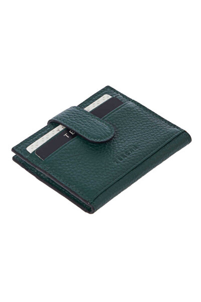 Tergan Πράσινη θήκη πιστωτικής κάρτας από γνήσιο δέρμα για άνδρες - S1KK00001617-I5T