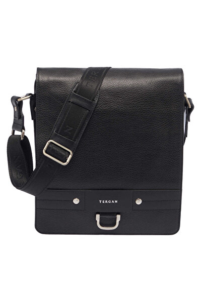 Tergan Siyah Hakiki Deri Erkek Çapraz Askılı Çanta - S1AC00021169-A41