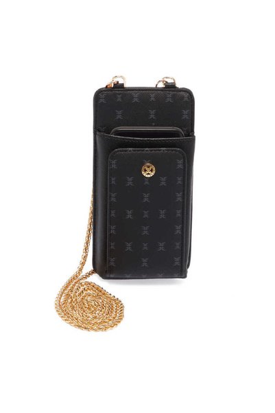 Tergan Black Print Women's Crossbody Bag - S23K1Pr09127-T0E