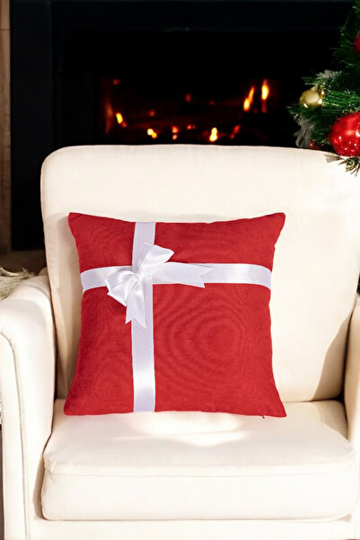 ASDİVA Husa de perna de Anul Nou Fundal rosu Model minimal de Craciun 45x45