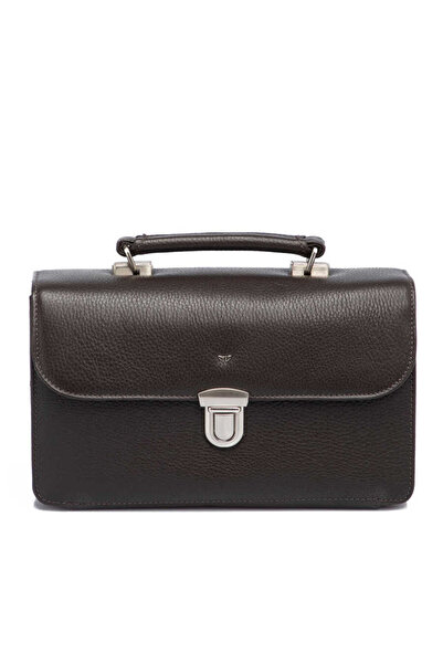 Tergan Kahverengi Hakiki Deri Erkek Portföy Çantası - S1PC00022154-A42