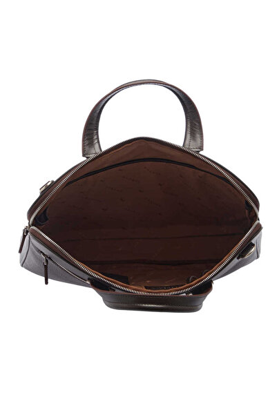 Tergan Brown Genuine Leather Men's Briefcase - S1Ev00021252-W14