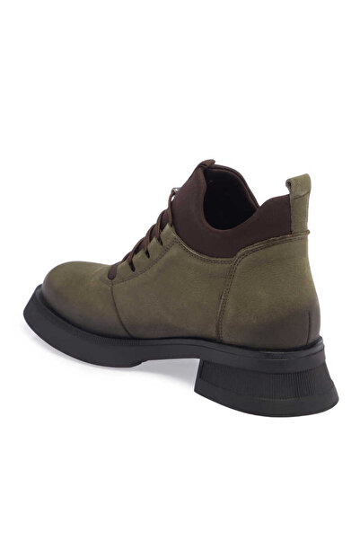 Tergan Yeşil Hakiki Nubuk Deri Kadın Casual Bot - K23K1BT66960-G98