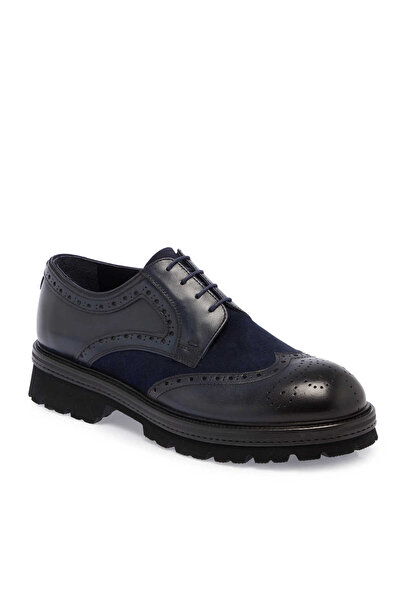 Tergan Lacivert Hakiki Deri Erkek Klasik Ayakkabı - E23S1AY56360-F51