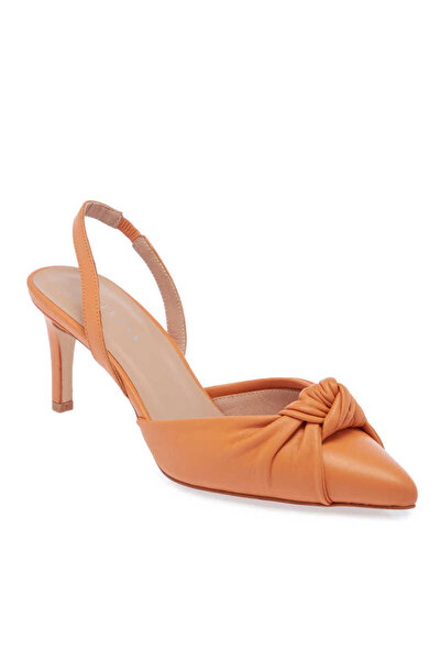 Tergan Turuncu Hakiki Deri Kadın Stiletto - K24I1AY67169-T6S